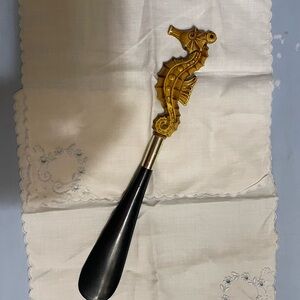 Seahorse Shoe Horn with Black Handle